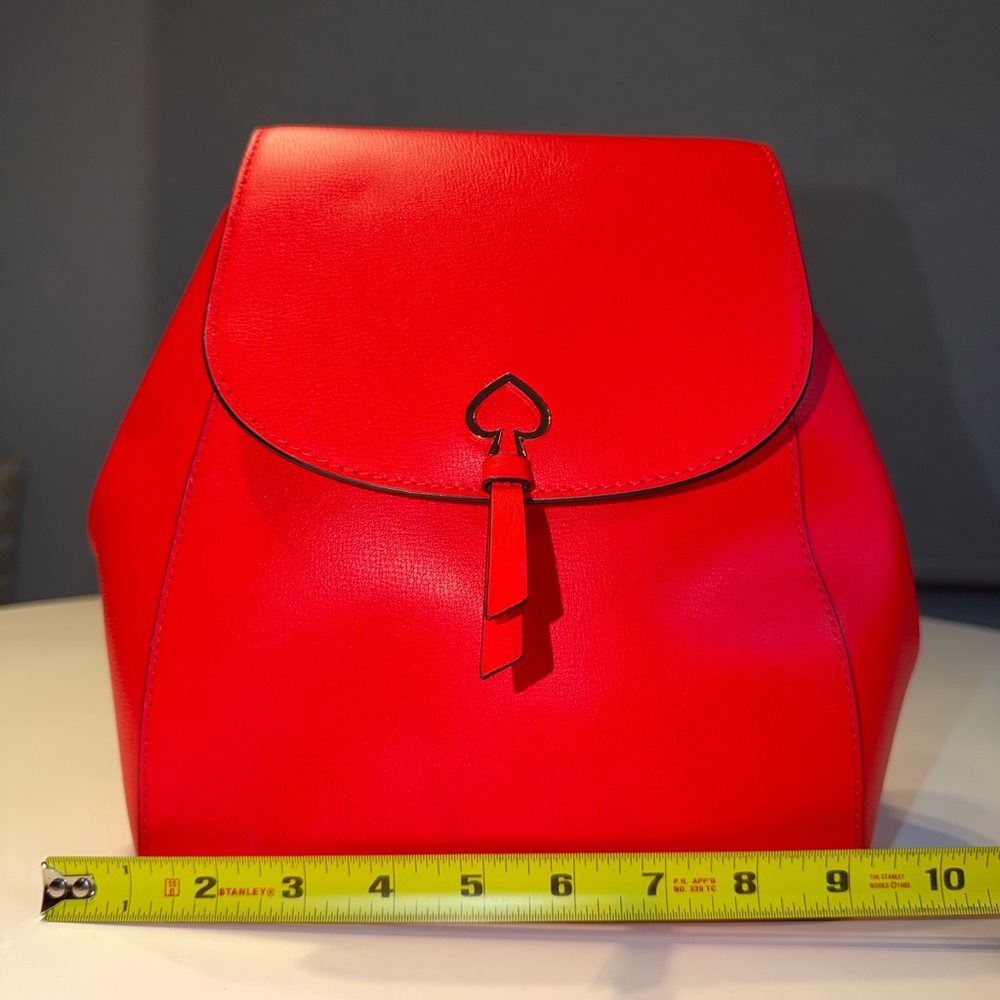 Red Leather Backpack - Picture 6 of 14
